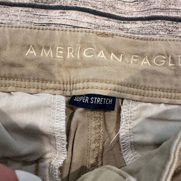American Eagle Outfitters Kick Boot Khaki Pants Size 8 Extra Short (25” inseam) - Picture 8 of 11